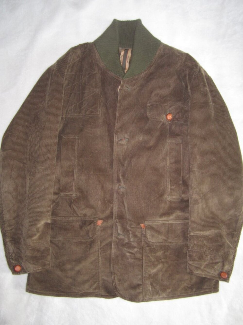 BERETTA Corduroy Shooting Hunting Field Jacket Coat Town & Country Men's US 42